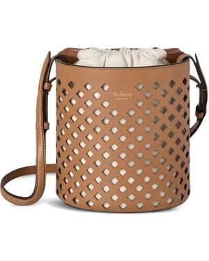 Mulberry Perforated Bucket Bag - Brown