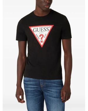 Guess Logo-Print T-Shirt - Black