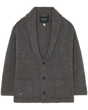 Alanui Gerippter Finest Cardigan - Grau