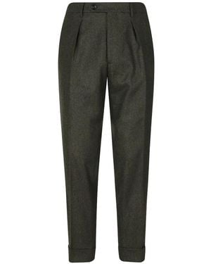 Berwich Chiaia Herringbone Pants - Gray
