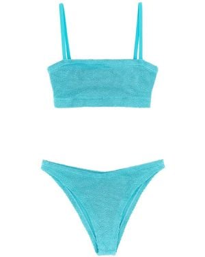 Hunza G Bikini Gigi À Effet Froissé - Blue