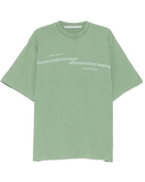 Alexander Wang Mirrored Logo Tee - Green