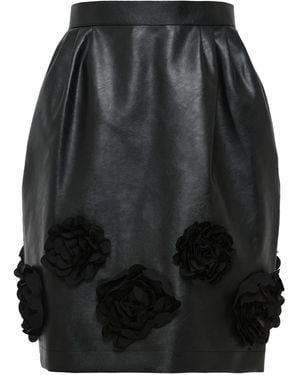 Comme des Garçons Rose-Embellished Skirt - Black