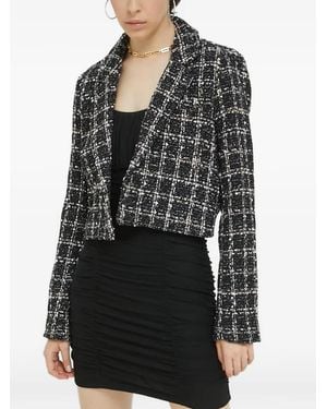 Abercrombie & Fitch Short Tweed Jacket - Black