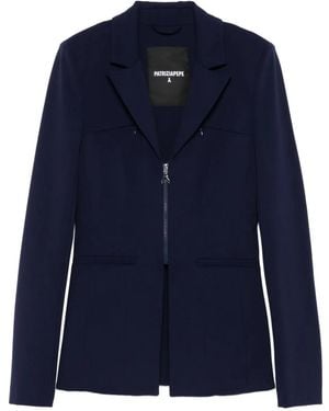 Patrizia Pepe Zip-Front Jacket - Blue