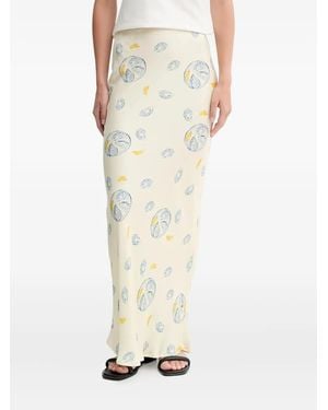 Never Fully Dressed Oyster-Print Skirt - White