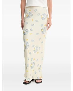 Never Fully Dressed Oyster-Print Skirt - White