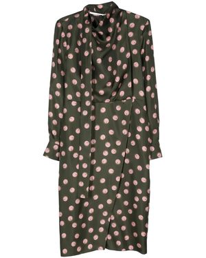 Fendi Printed Silk Dress - Black