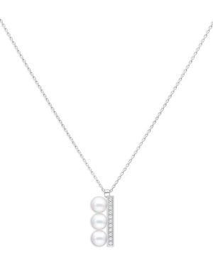 Tasaki 18Kt Balance Plus Neo Diamond Pavé Necklace - Metallic