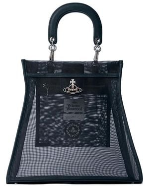 Vivienne Westwood オーブ メッシュ ハンドバッグ - ブルー