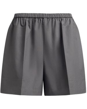 12 STOREEZ Cotton Mini Shorts - Gray