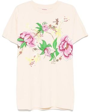 KENZO Abito Corto Peonies - Rosa