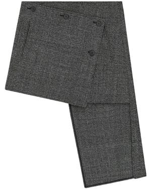Courreges Panelled Asymmetric Mini Skirt - Grey