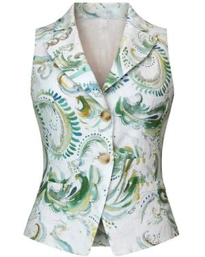 Marella Patterned Vest - Green
