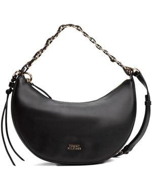 Tommy Hilfiger Chain-Handle Shoulder Bag - Noir