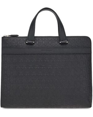 Ferragamo Leahter Briefcase - Black