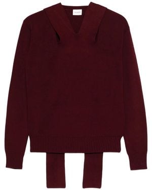 Yuzefi Maglione Con Rifinitura A Coste - Viola