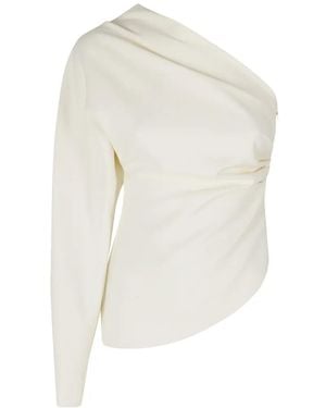 FEDERICA TOSI Blouse Drapée À Design À Une Épaule - White