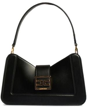 Elisabetta Franchi Logo-buckle shoulder bag - Negro