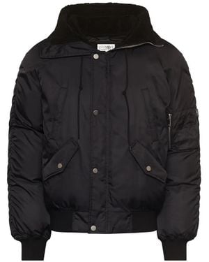 MM6 by Maison Margiela Hooded Bomber Jacket - Black