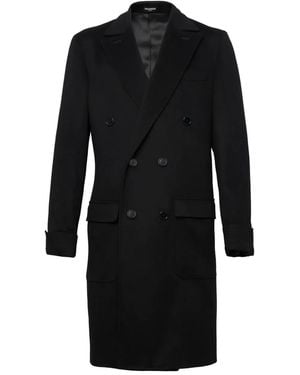 Franzese Collection Stefano De Martino Double-Breasted Coat - Black