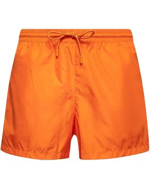 Gucci Logo-Detail Drawstring Swim Shorts - Orange