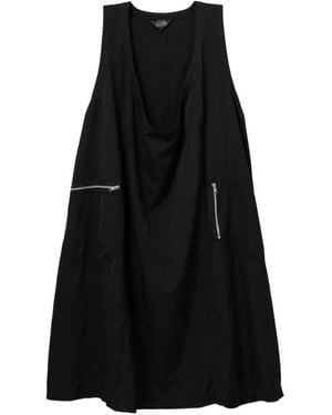COMME DES GARÇON BLACK Paneled Midi Dress - Black