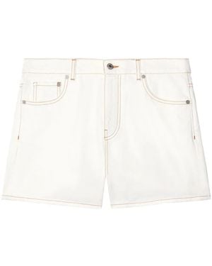 Off-White c/o Virgil Abloh Contrast-Stitching Denim Shorts - White