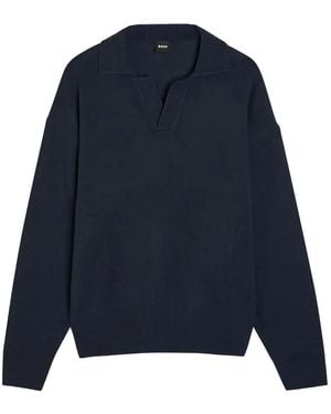 BOSS V-Neck Sweater - Blue