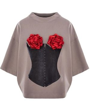 Hamza Camiseta Belle con detalle rosa