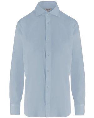 HER SHIRT HER DRESS Long-Sleeve Button-Up Shirt - Blue