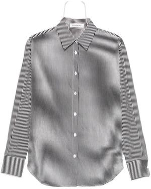 Frankie Shop Peri Striped Button-Down Shirt - Grey