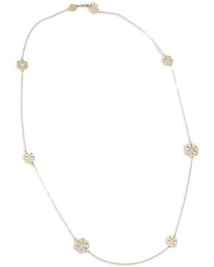 Furla Floral-Charm Necklace - White