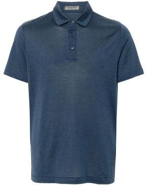 Corneliani Lightweight-Jersey Polo Shirt - Blue