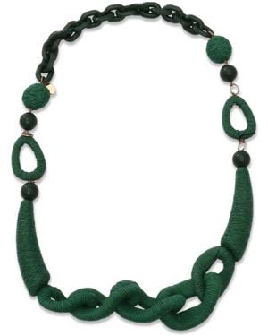 Weekend by Maxmara Teismo Chain Necklace - Green