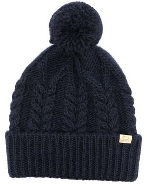 Woolrich Gorro con parche del logo - Azul