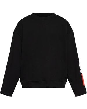 DIESEL Graphic-Print Sleeve Sweatshirt - Black