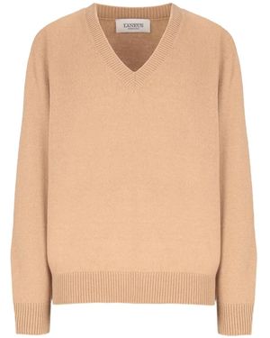 Laneus V-neck Sweater - ナチュラル