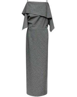 MM6 by Maison Margiela Ruffled Maxi Dress - Grey