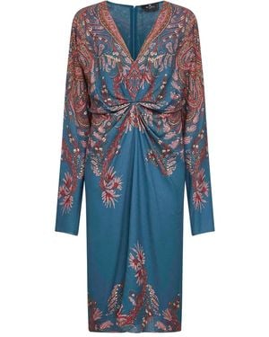 Etro Print Dress - Blue