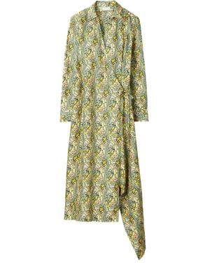 Tory Burch Wikkeljurk Met Paisley-Print - Groen