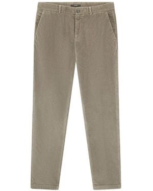 BOGGI Stretch-Velvet Trousers - Grey
