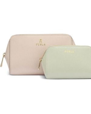 Furla コスメポーチ 2個組 - ナチュラル