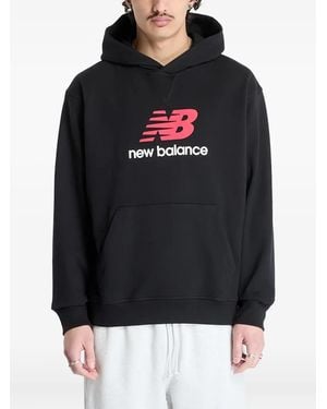 New Balance Sudadera con capucha y logo - Negro