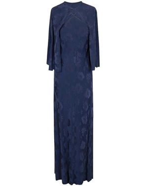 forte_forte Floral-Pattern Maxi Dress - Blue