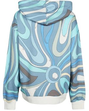 PUCCI Hoodie mit Wirbel-Print - Blau