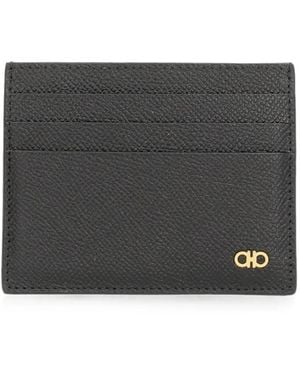 Ferragamo Gancini Credit Card Holder - Gray