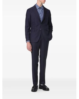 Tagliatore Herringbone Suit - Blue