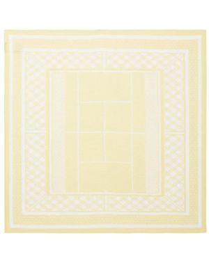 Lacoste Tennis Geometric Scarf - Natural