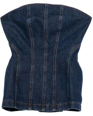 Magda Butrym Denim Corset - Blue